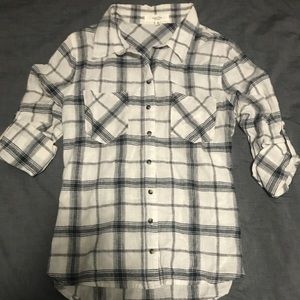 Black and white plaid shirt